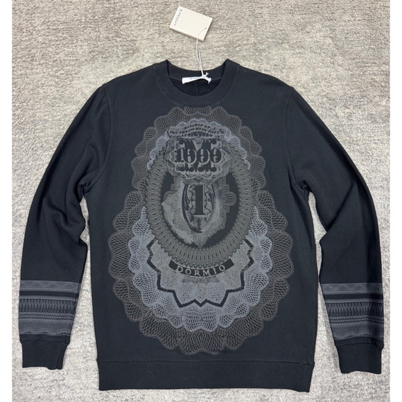 Givenchy Riccardo Tisci SS 2017 1000 Bill Dormio Black Crewneck Sweatshirt S